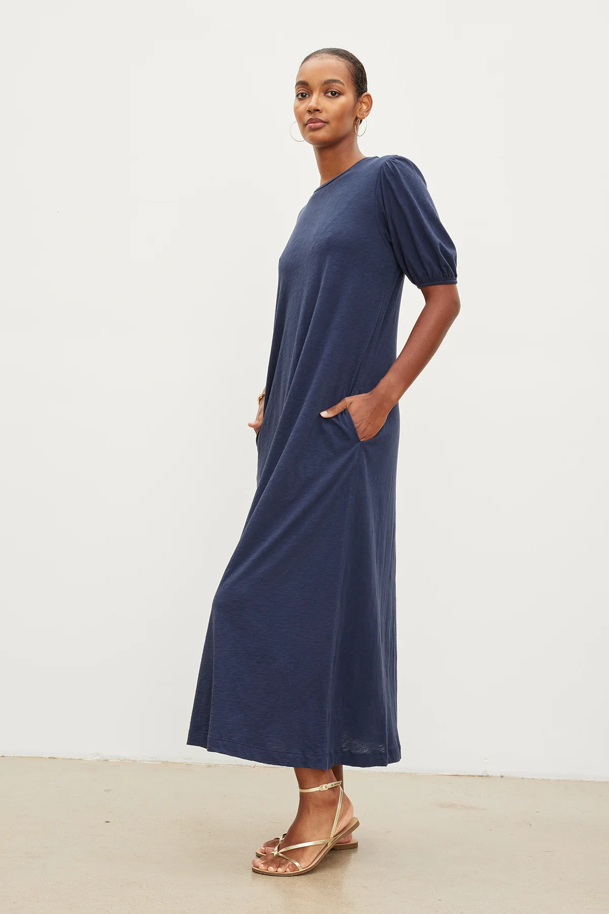 ASTRID COTTON SLUB MAXI DRESS - Image 3