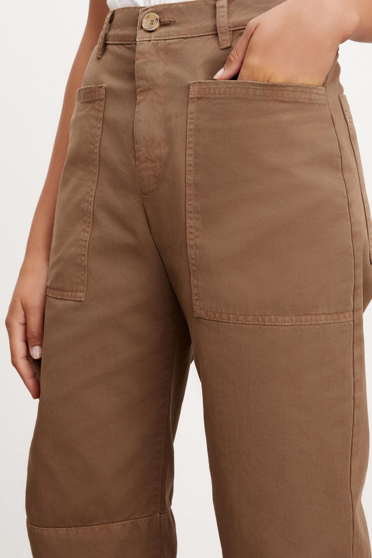 BRYLIE SANDED TWILL UTILITY PANT - Image 4
