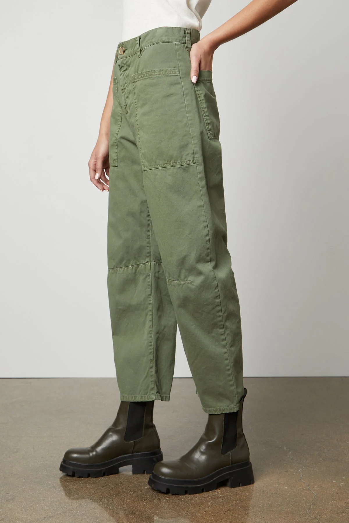 BRYLIE SANDED TWILL UTILITY PANT - Image 12