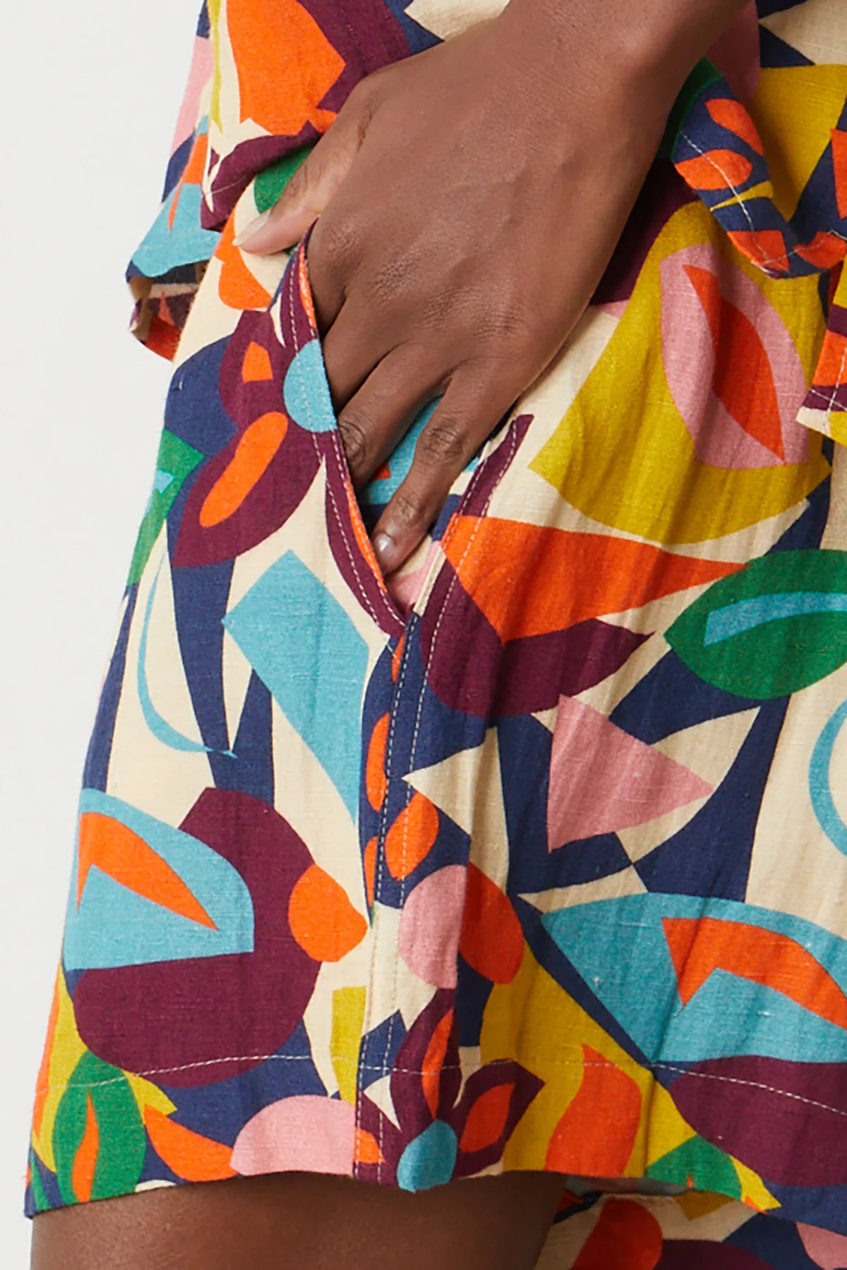 JOSIE PRINTED LINEN SHORT - Image 3