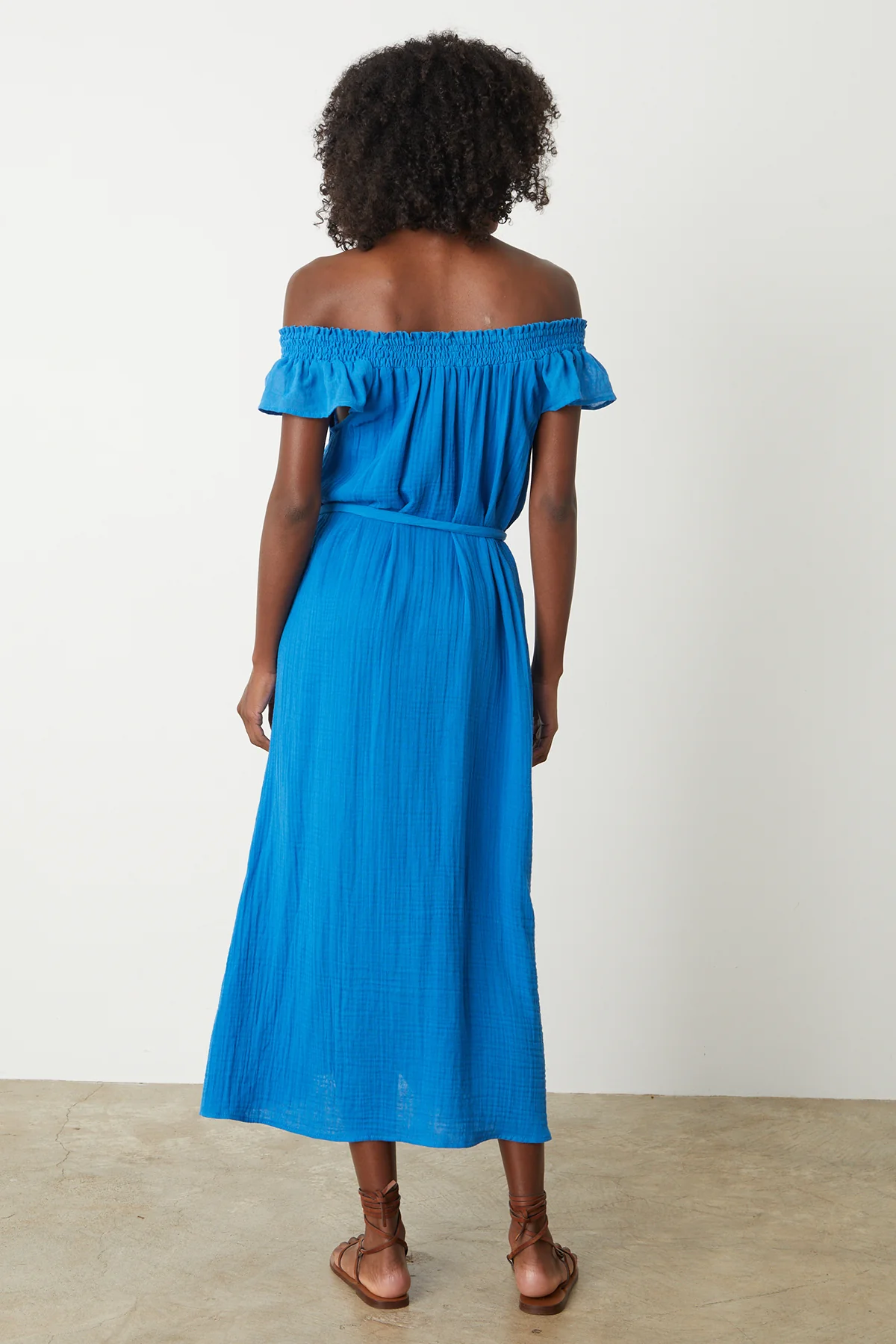 JUSTINE COTTON GAUZE MIDI DRESS - Image 4