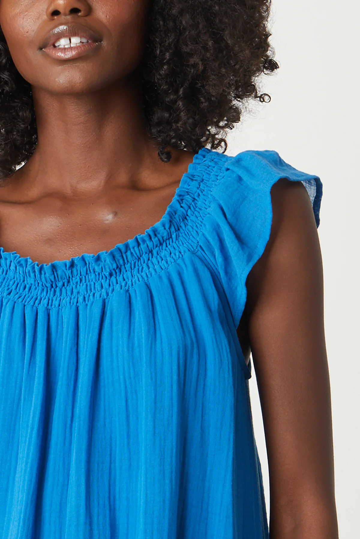 JUSTINE COTTON GAUZE MIDI DRESS - Image 5