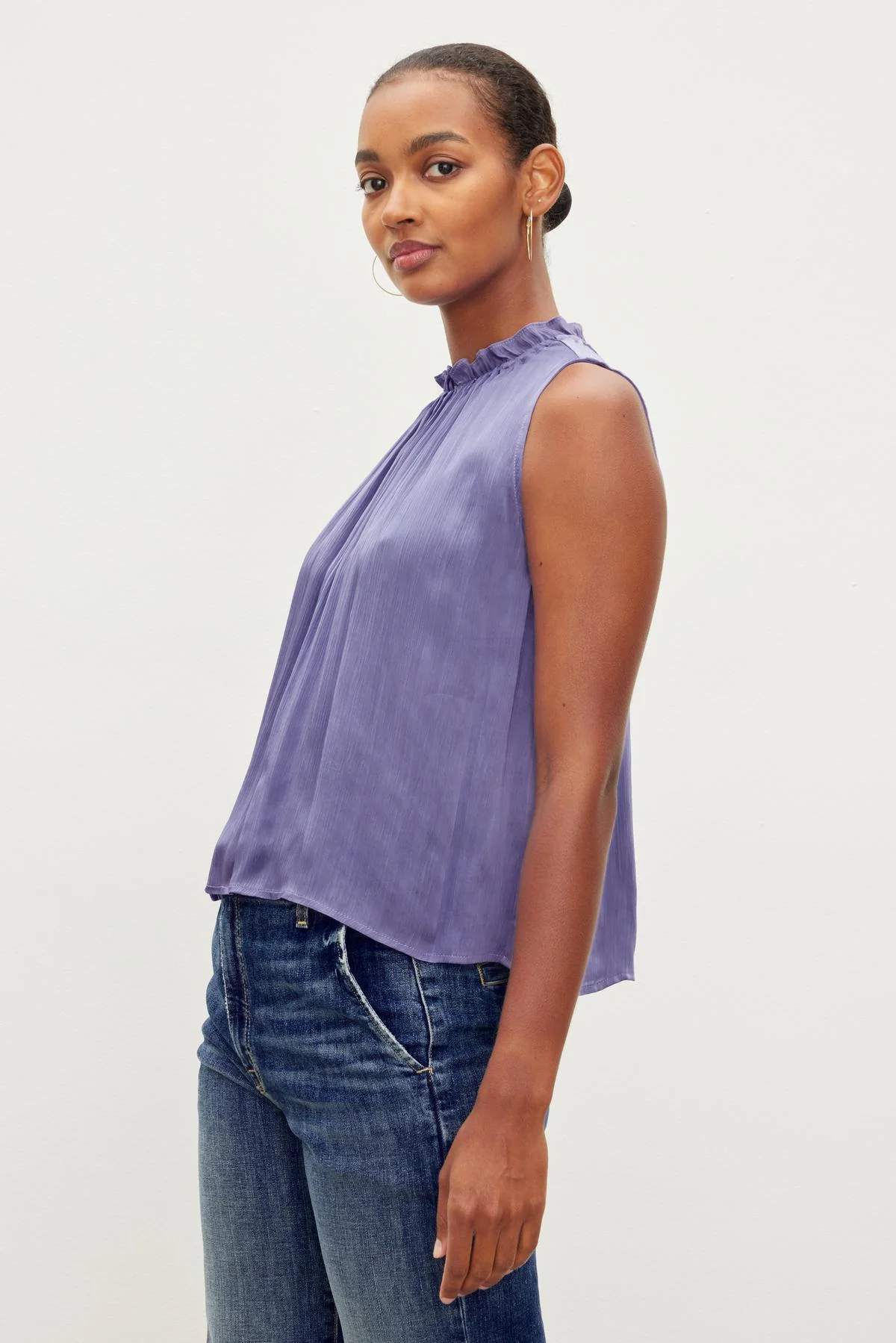 KIANA RUFFLE NECK TANK TOP - Image 2