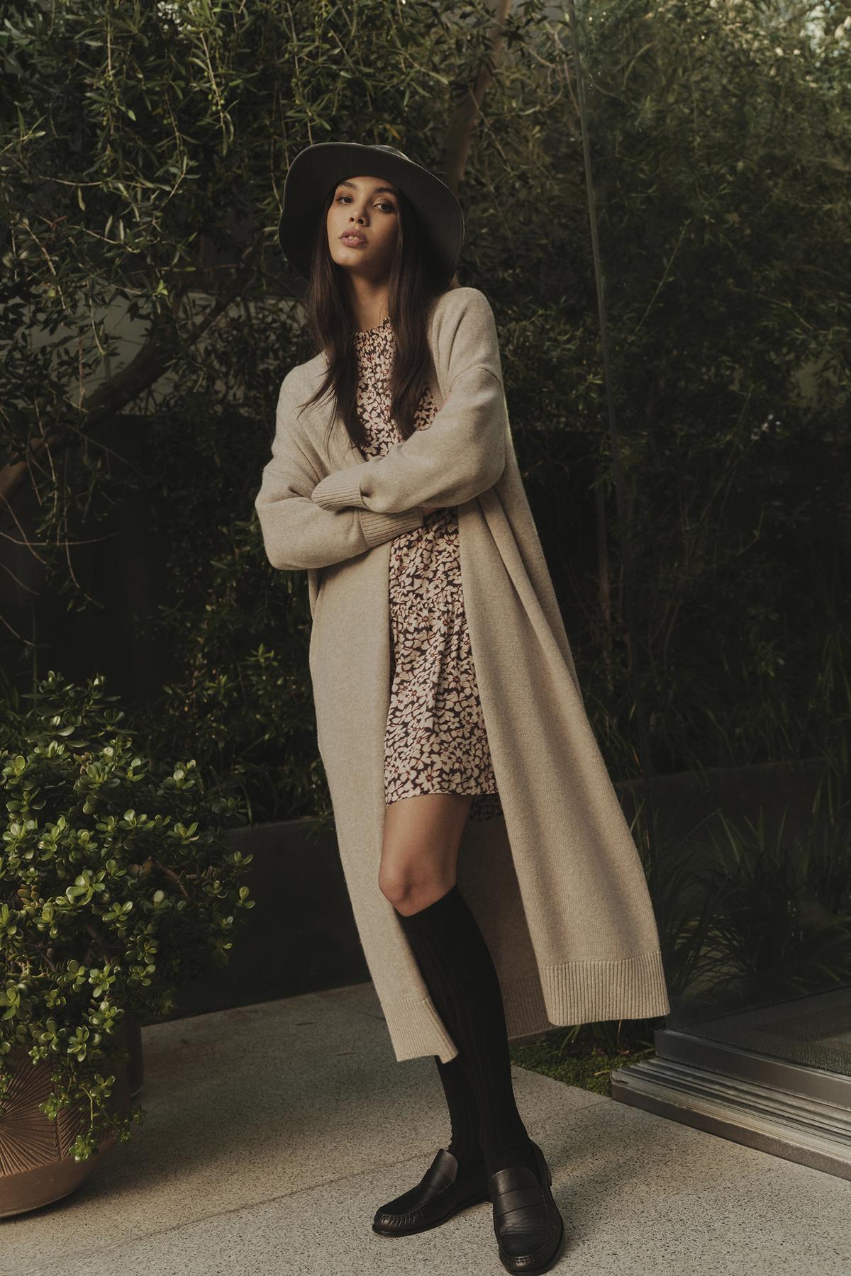 LISA WOOL CASHMERE DUSTER CARDIGAN - Image 4