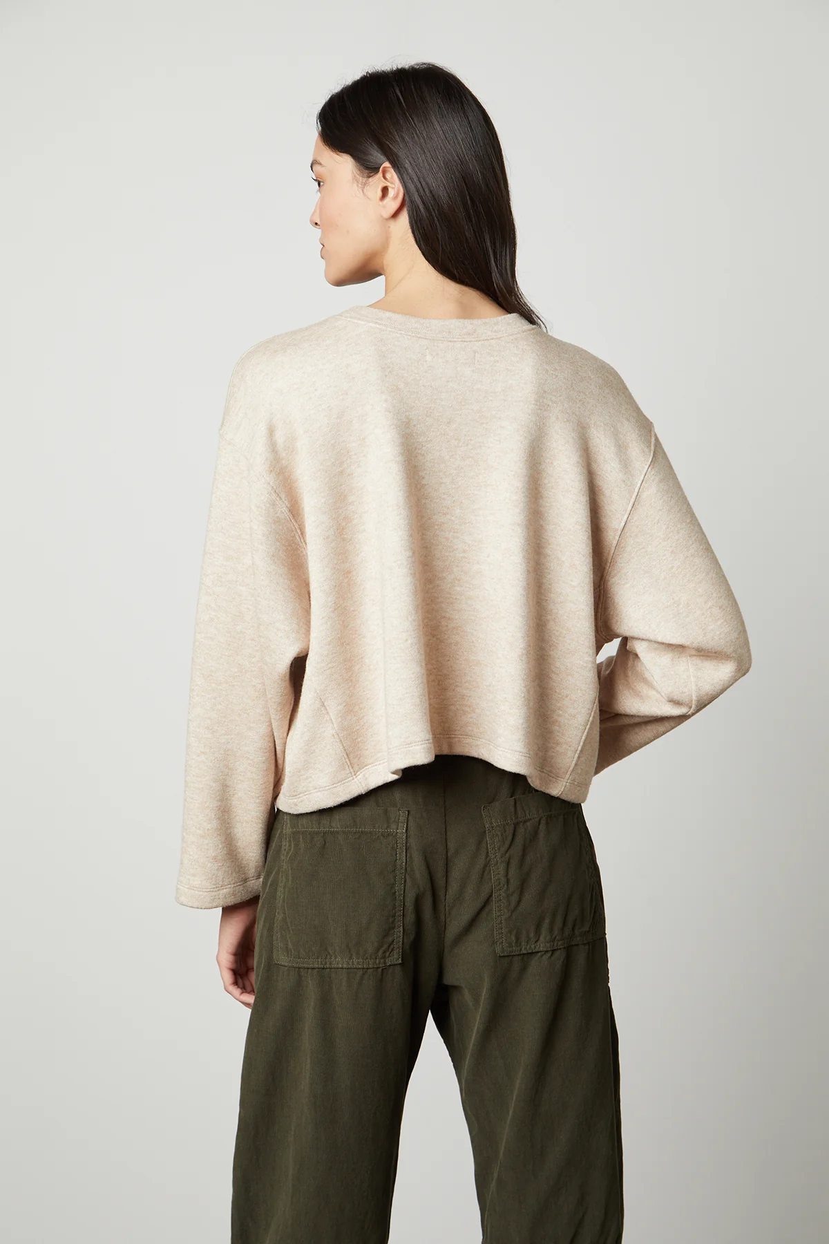 NIA DOUBLE KNIT CROPPED CREW - Image 4